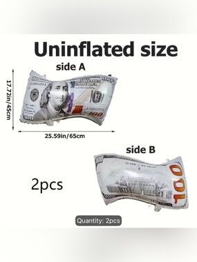 2- Pack Of 100 DOLLAR BALLOONS